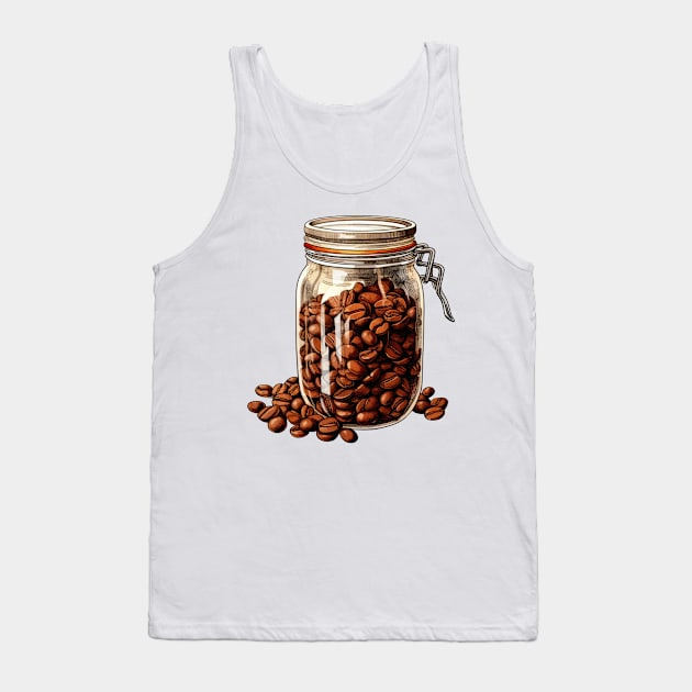 Coffee In Jar Tank Top by Chromatic Fusion Studio